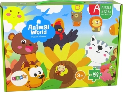 Animal-themed children's puzzle 100 pieces