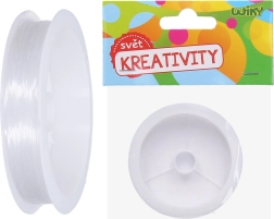 Átlátszó nejlonszál gyöngyfűzéshez 0,6 mm, 14 m