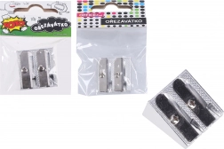 Metalen puntenslijper voor twee potloden