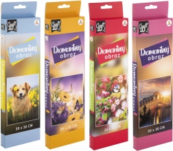 Diamond painting flowers, birds, puppy and Venice 30x30 cm