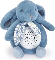 Doudou music box with projection Blue Bunny