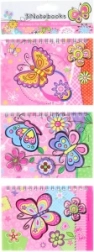 Notebooks with Butterfly Motif – Set of 3