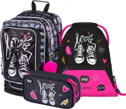 Set Scolastico Zaino, Astuccio e Sacchetto Sneakers