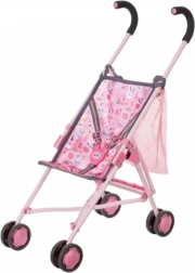 BABY born doll stroller with shopping net, foldable