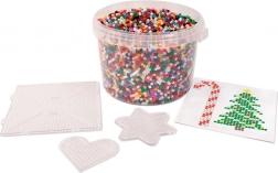 iron-on beads in a bucket with 3 pegboards 20,000 pcs playbox