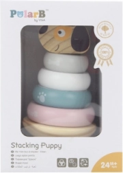 Houten stapelpiramide hondje POLARB