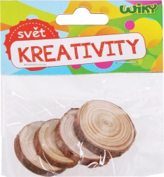 Træskiver 3–4 cm, sæt med 4 stk.