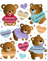 Iron-on Patches Cute Bears – Large Sheet