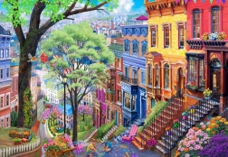 Bluebird Tavaszi város puzzle 1000 darabból