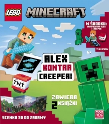 lego minecraft: alex vs creeper – interaktívna sada s minifigúrkami a knihou úloh