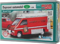 Jeu de construction Monti System MS 45 Véhicule de transport Renault Trafic 1:35 en boîte 22x16x5 cm