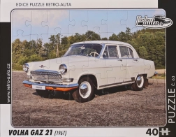 RETRO-AUTA puzzle Volga GAZ 21 (1967) 40 koščkov