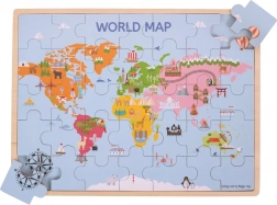 Bigjigs Toys Wooden Puzzle World Map