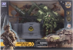 Katonai készlet drónnal, katonával és tankkal