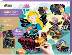 Scratch Art Moving Fairies in the Garden
