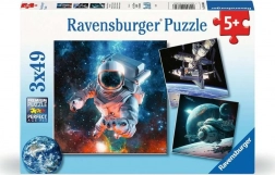 Ravensburger puzzle skúmanie vesmíru 3x49 dielikov