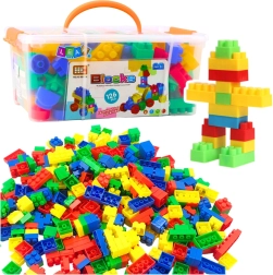 Konstruktionssæt i kuffert, 126 dele – farverige byggeklodser