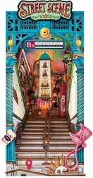 Rolife DIY 3D könyvtámasz Utcácska LED világítással