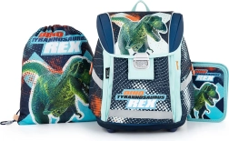 Set scolastico Premium Light dinosauro – zaino, sacca e astuccio
