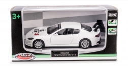 Metalowy model MASERATI GranTurismo MC GT4 1:43 z otwieranymi drzwiami i mechanizmem pull-back