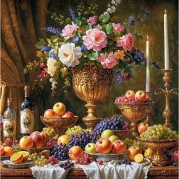 Puzzle CHERRY PAZZI baroque table 2000 pieces