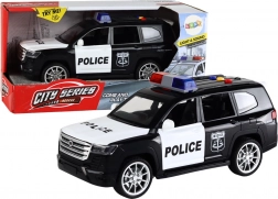 Policajné auto s efektmi, otváracími dverami a v mierke 1:14