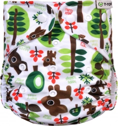 Couche culotte AIO T-TOMI, set de change à pressions pour bébés
