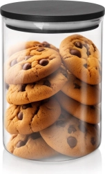 Bocal en verre pour aliments secs avec couvercle et joint 600 ml