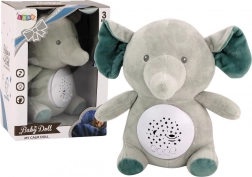Sleeping Bear Elephant with Star Projection and Melodies - Gray