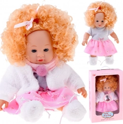 Interactive Doll Alicja 32 cm with Curly Blonde Hair – talks and babbles