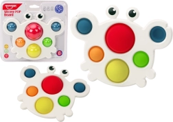 Silikónová senzomotorická hračka Krab Pop It