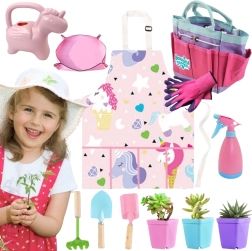 Woopie set del piccolo giardiniere 18 pezzi Unicorno
