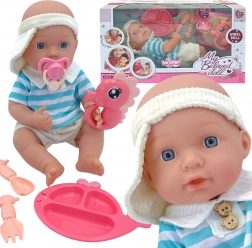 Coffret de soins avec bébé réaliste et accessoires 30 cm