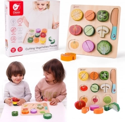 Drevená sada na krájanie zeleniny Classic World