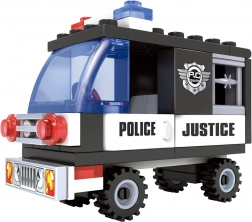 compatible building set bloxo police car 48 pcs