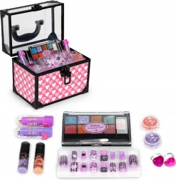 kids’ makeup and nail polish set in a cosmetic case