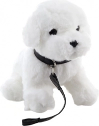 Plush Maltese Dog with Leash 22 cm Eco-friendly