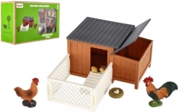 Plastic chicken coop with run and accessories