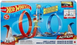 Hot Wheels Tour de combat en hauteur piste de course avec cage du vainqueur