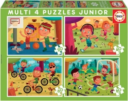 Educa puzzle per bambini Motiv sportivi 4v1