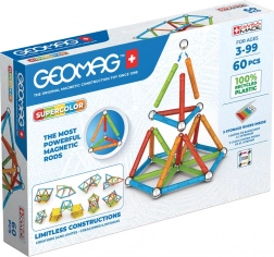 magnetic construction set supercolor re 60 pieces geomag