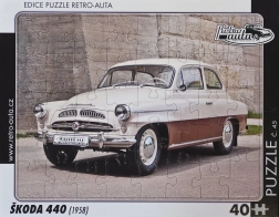 Retro Cars Puzzle Škoda 440 (1958) 40 pieces