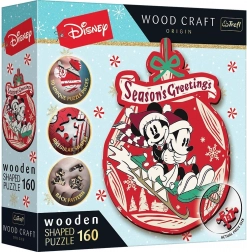 Wooden Puzzle Christmas Adventure MICKEY and MINNIE 160 Pieces