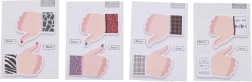 Hand-shaped sticky note pad, 7.3 × 10 cm, 4 variants