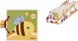 Libriccino illustrato in legno per bambini, 8 pagine, 8 × 8 cm