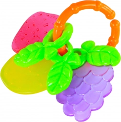 Fruit-shaped rattle and teether for babies