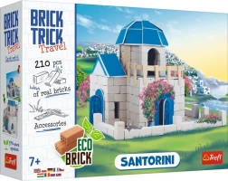 BRICK TRICK Travel Santorini Brick Building Set, 210+ pieces