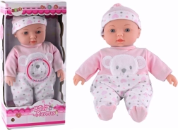 Pyjama rose pour poupées avec bonnet ourson Sons