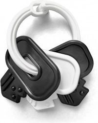 črno-beli ropotuljasti ključki za dojenčke