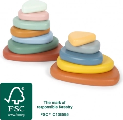 Montessori river stones small foot – wooden balancing game